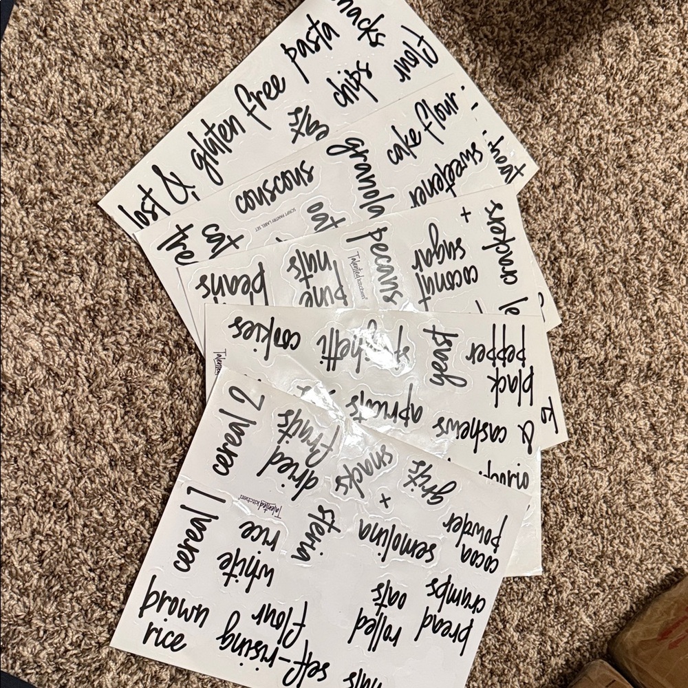 Black and White Pantry Labels